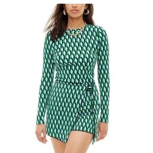 DVF x Target Side Wrap Arrow Green Medium Skort - NWT